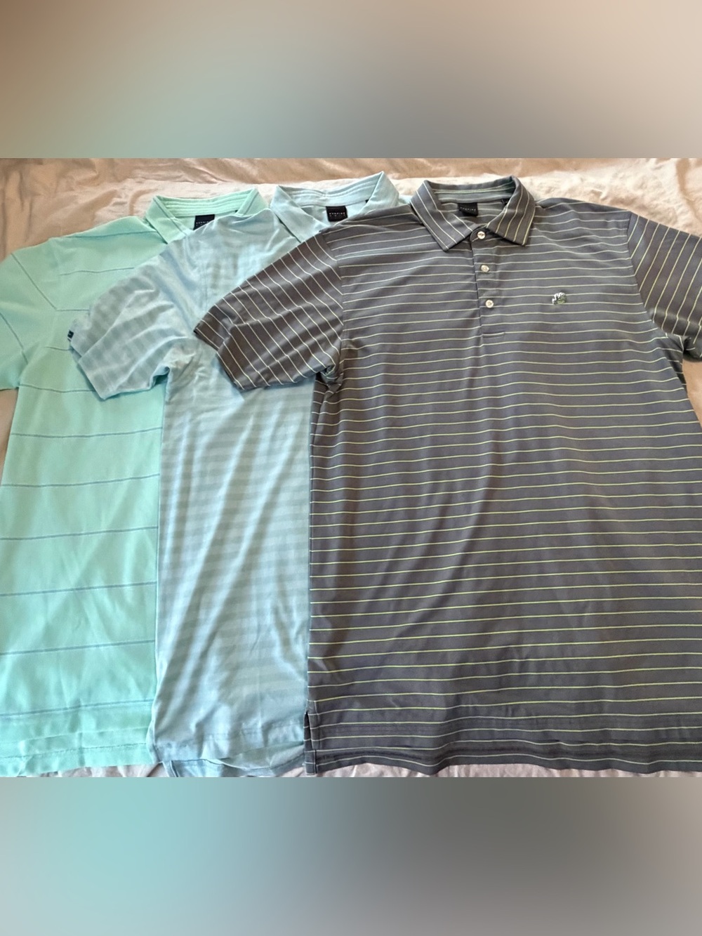 Men's Striped Polo Bundle of 3